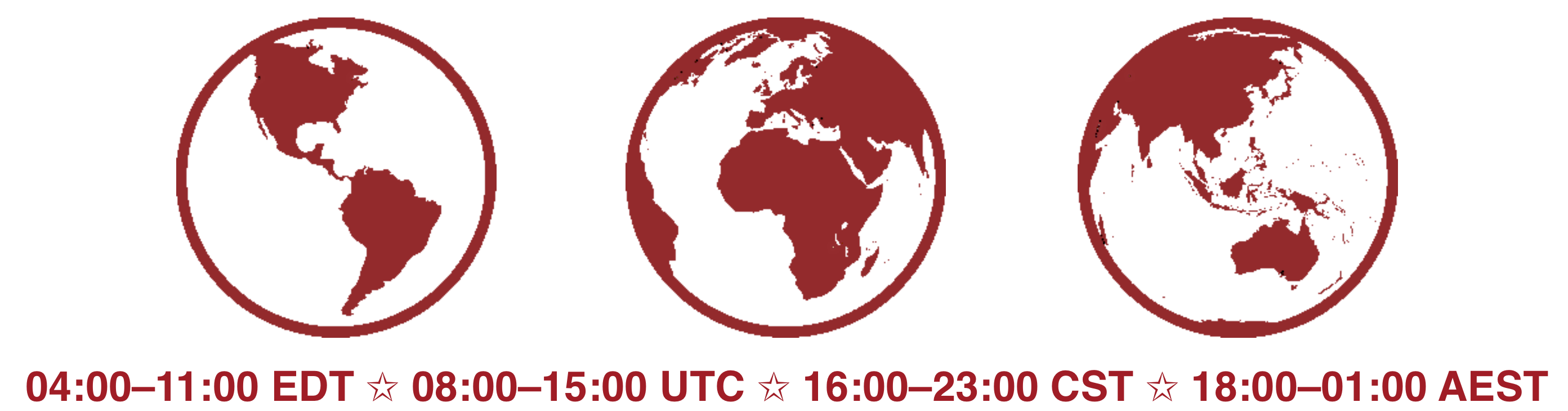 Other time zones: 04:00-11:00 EDT, 08:00-15:00 UTC, 16:00-23:00 CST, 18:00-01:00 AEST